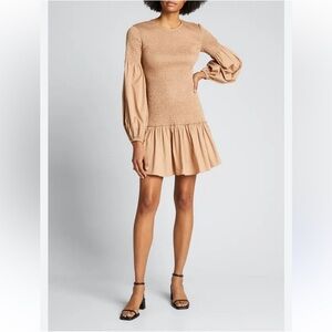 NWT A.L.C Kara Smock Cotton Mini Dress